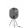 Lampe De Bureau Trepied Rond Bambou/Metal 