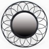 Miroir bambou MILA noir diamètre 55 cm 