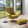 Fauteuil design Ico en tissu 