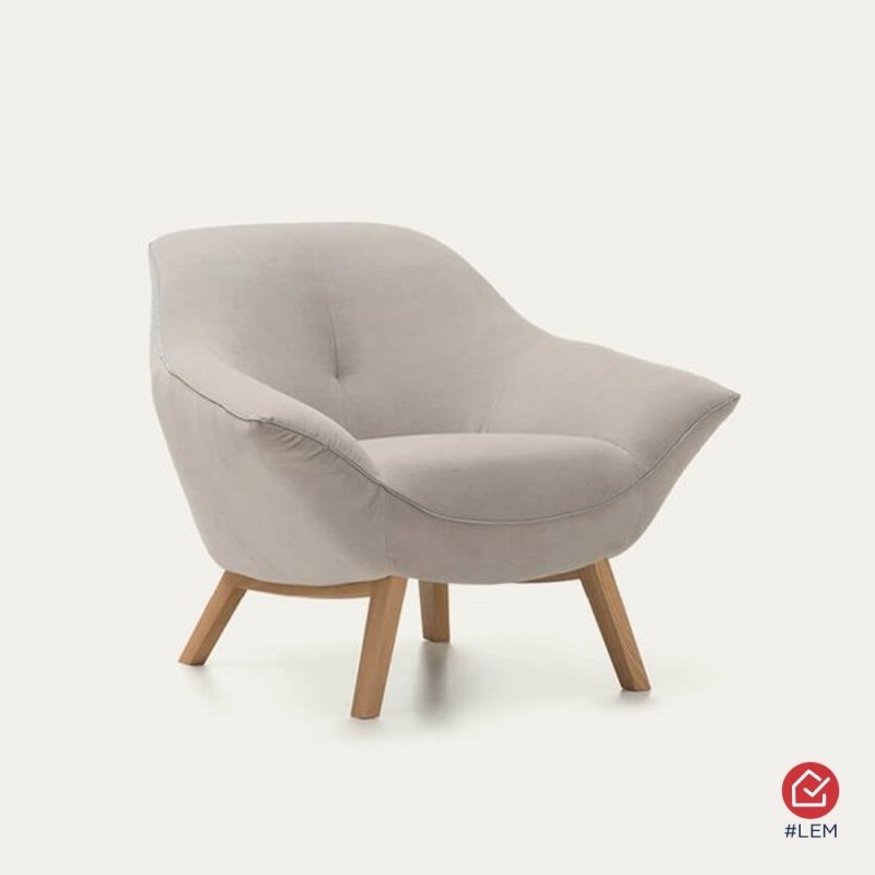 Fauteuil design Ico en tissu 