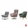 Fauteuil design Ico en tissu 