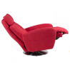 Fauteuil relaxation tissu rouge, pivotant relax manuel 