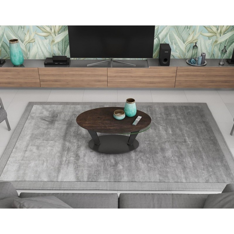 VALIA - Table basse 2 plateaux pivotant 