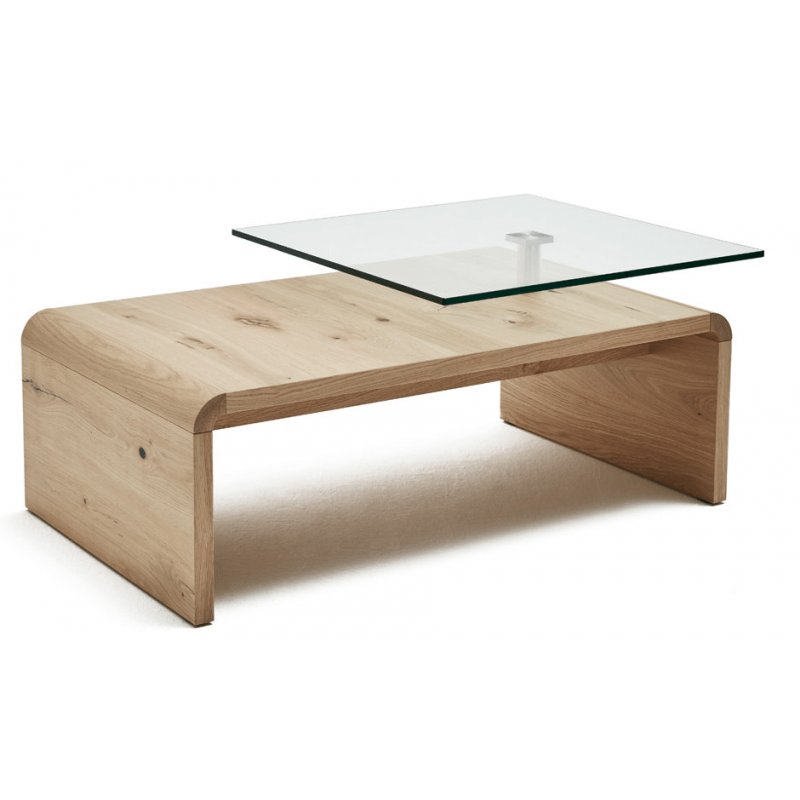 TREVISE - Table basse avec 1 plateau en verre 