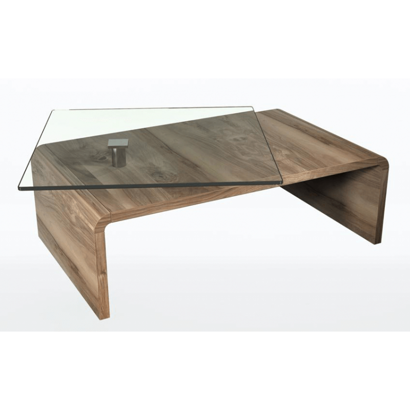 TREVISE - Table basse avec 1 plateau en verre 