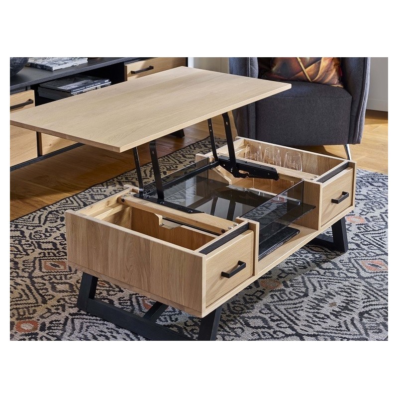 TOUAREG - Table basse Dinette 2 coffres 1 niche 