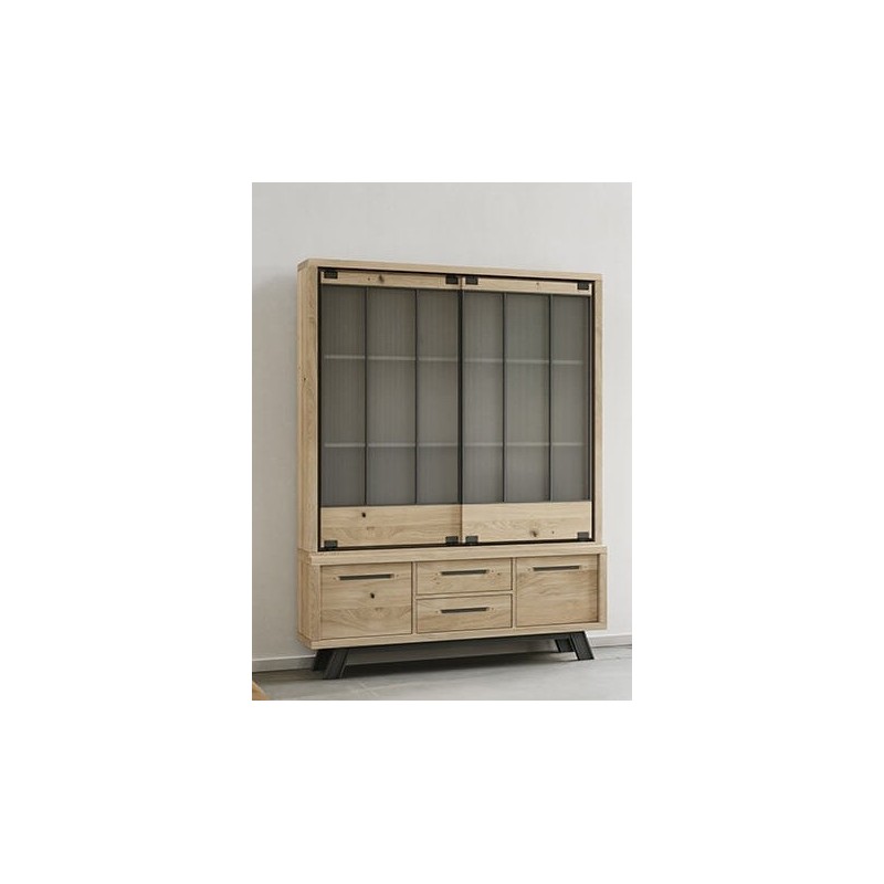 HARRY - Enfilade basse 150 cm 2 portes 2 tiroirs 