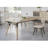 HARRY - Table 4 pieds métalliques 2 allonges 45 cm 