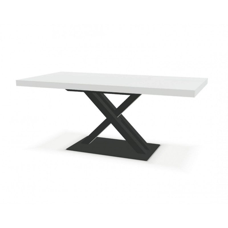 Table pied central avec 1 allonge papillon centre Urban 