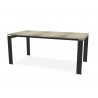 Table de repas Urban avec 2 allonges papillon en bout 