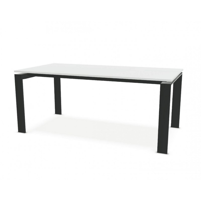 Table de repas Urban avec 2 allonges papillon en bout 