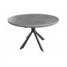 CONCEPT - Table ronde 1 allonge centrale papillon 40 cm plateau céramique 