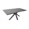 CONCEPT - Table rectangle 2 allonges en bout de 50 cm plateau céramique 