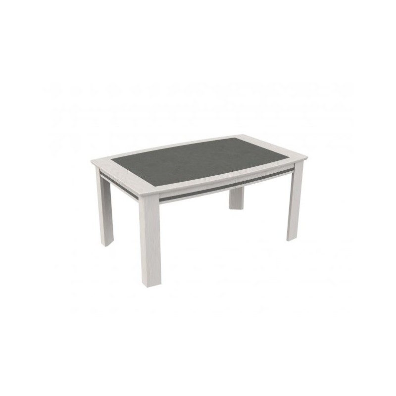 CADIX - Table tonneau extensible plateau céramique 3 finitions 