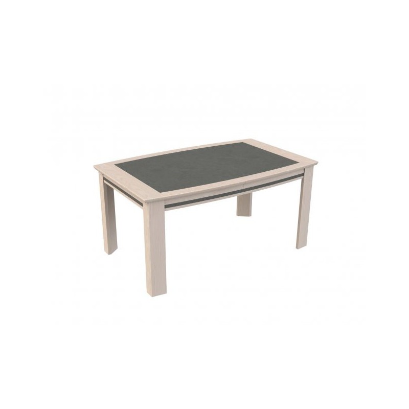 CADIX - Table tonneau extensible plateau céramique 3 finitions 