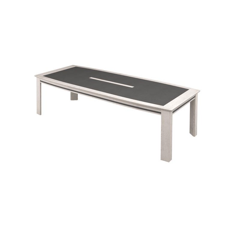 CADIX - Table tonneau extensible plateau céramique 3 finitions 