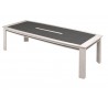 CADIX - Table tonneau extensible plateau céramique 3 finitions 