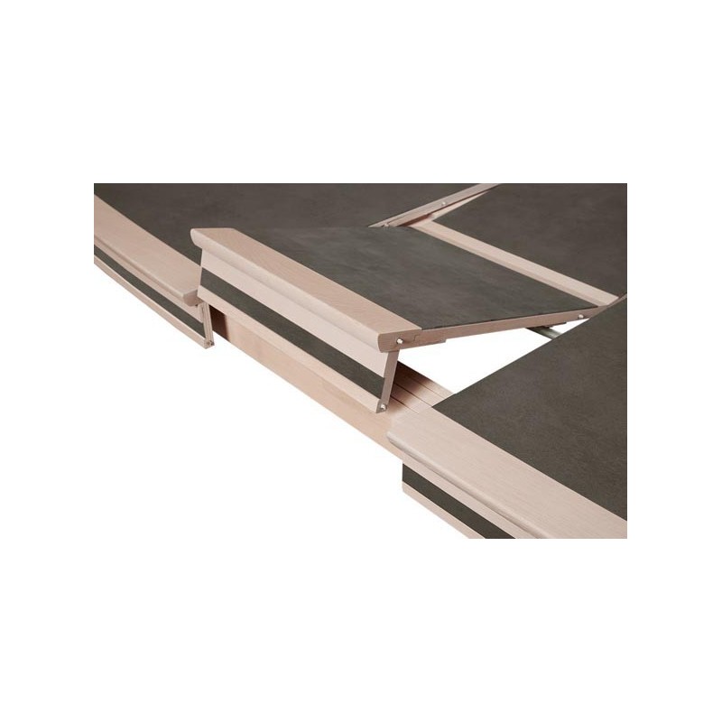 CADIX - Table tonneau extensible plateau céramique 3 finitions 