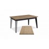 ETAPE - Table rectangle en 160 x 90 cm + allonge papillon de 60 cm 