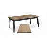 ETAPE - Table rectangle en 190 x 100 cm + allonge papillon de 80 cm 