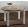 CANTIQUE - Table ronde une allonge de 39 cm chêne massif 