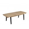 RAFFINE - Table pieds en métal 2 allonges de 46 cm existe en 3 finitions 