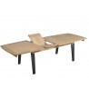 RAFFINE - Table pieds en métal 2 allonges de 46 cm existe en 3 finitions 