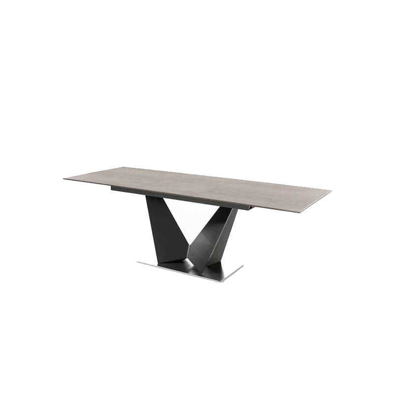 FORCE - Table B avec 1 allonge centrale de 60 cm en céramique 