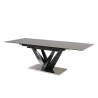 FORCE - Table D avec 1 allonge centrale de 60 cm en céramique 