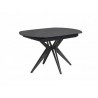 NENU - Table ovale 2 allonges en bout escamotable 30 cm 