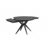 NENU - Table ovale 2 allonges en bout escamotable 30 cm 