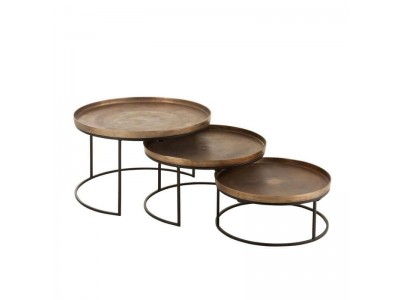 Set de 3 tables gigognes rondes 