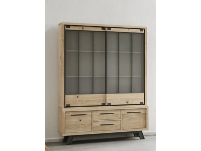 HARRY - Vaisselier 150 cm 2 portes coulissantes 