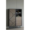 SEIDE - Vitrine 1 Porte 4 Tiroirs 1 Niche 