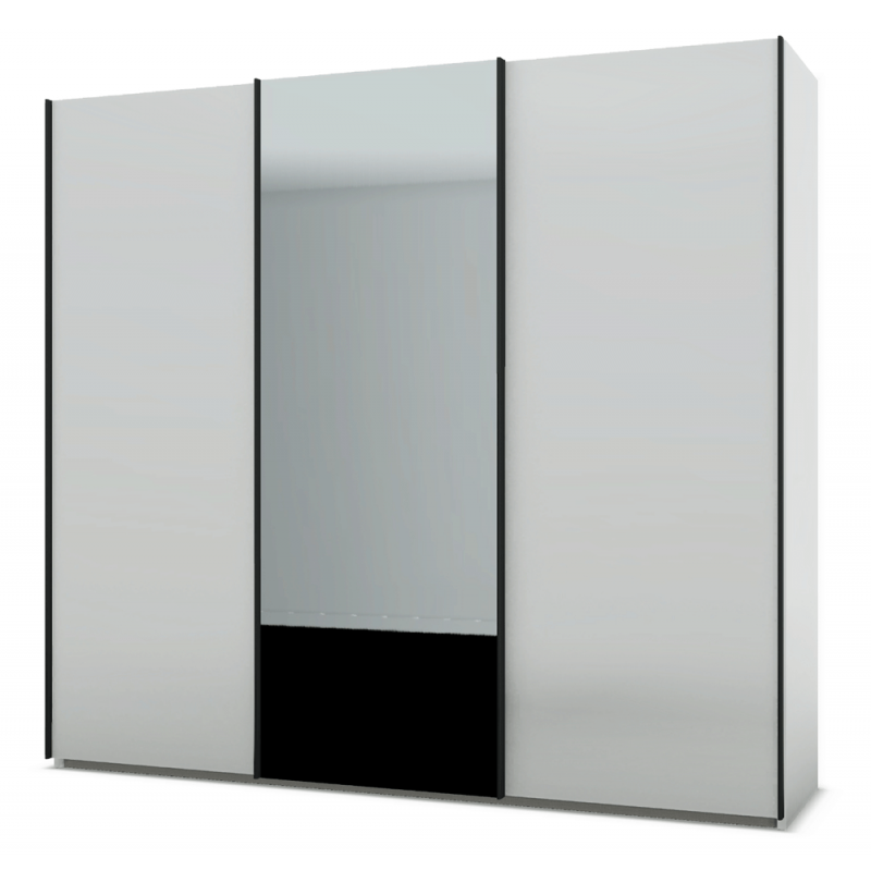 PERLA - Armoire 3 portes 1 porte miroir 