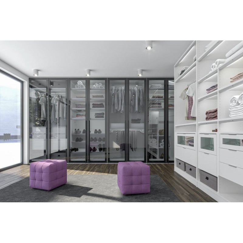 MODULAIRE - Armoire 4 portes verre 