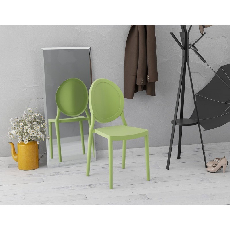 EON - Chaise en polypropylène empilable en 7 coloris 